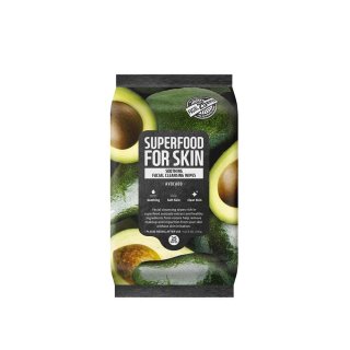 FARM SKIN [Super Food for Skin] Facial Cleansing Wipes - AVOCADO ~ Soothing 25Stk.