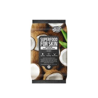 FARM SKIN [Super Food for Skin] Facial Cleansing Wipes - COCONUT ~ Moisturizing 25Stk.